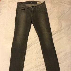 Rag and bone grey fade skinny jeans